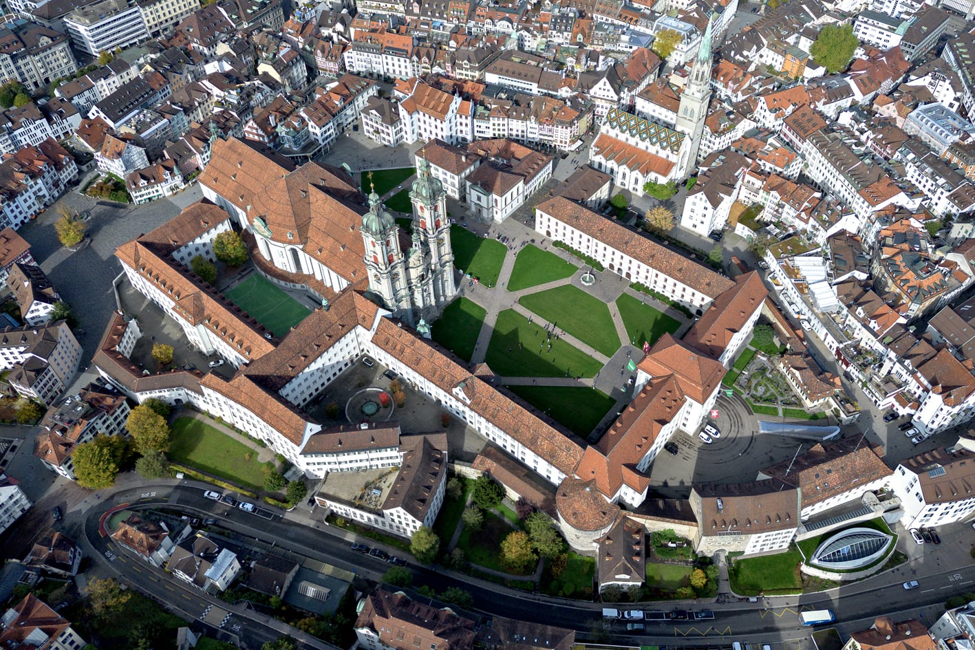 luftbilder st gallen, stgallen, bratwurst, olma, schüblig, stickerei, stiftsbezirk, fotohaefeli