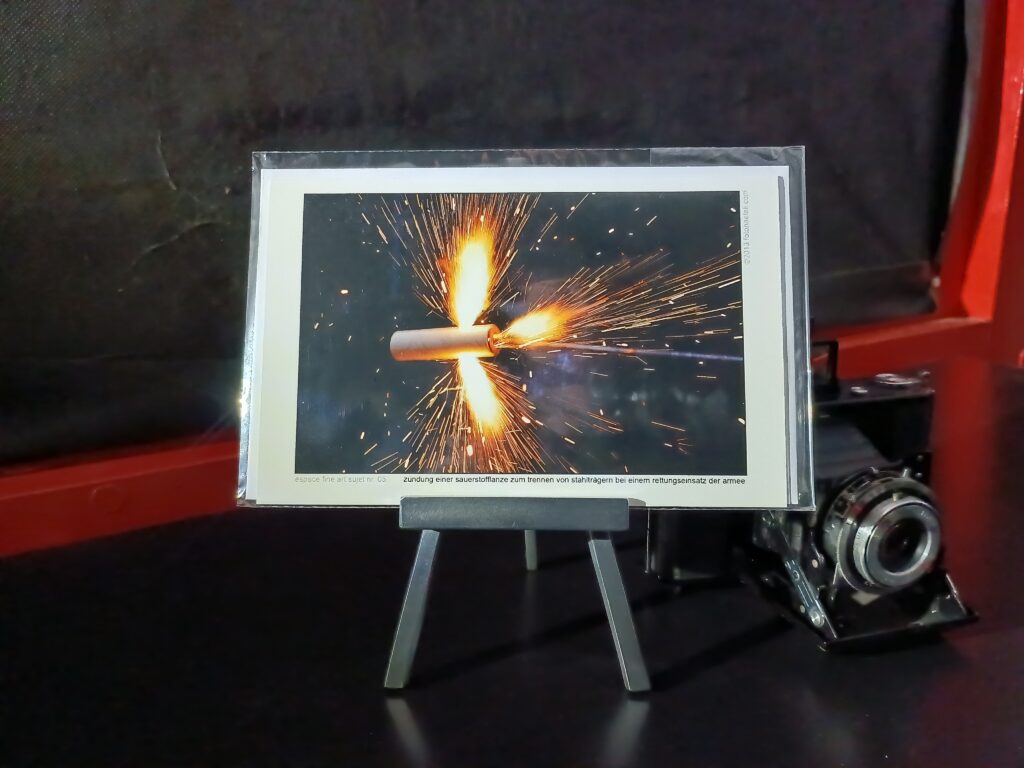 Zündung einer sprengschnur, kunstkarte