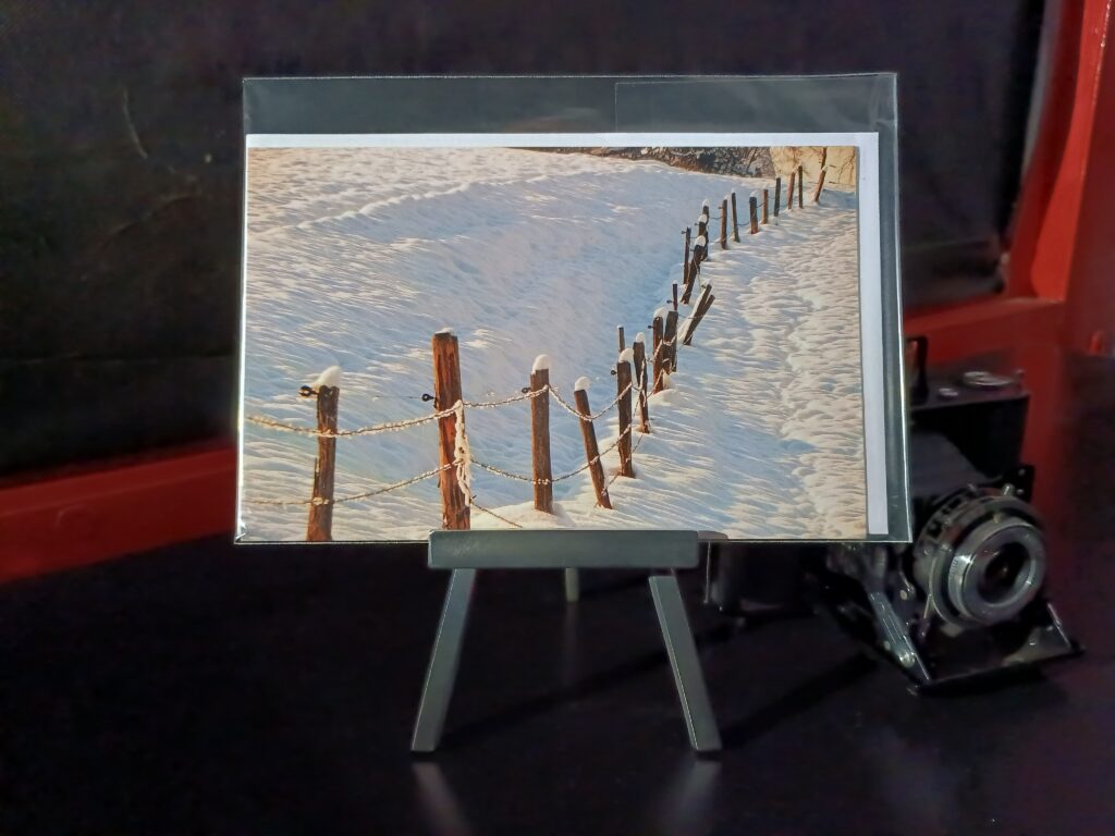holzzaun auf dem muniberg in aarwangen im winter