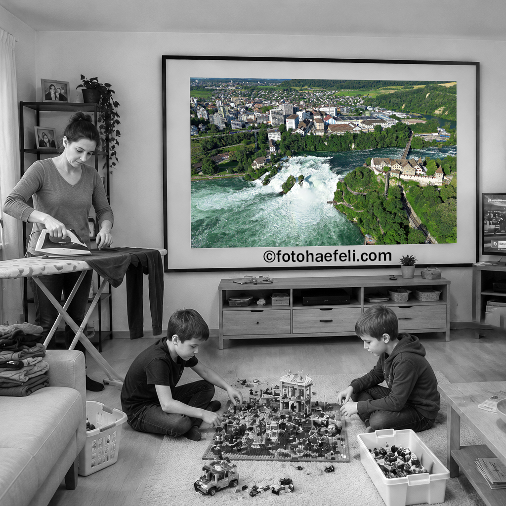 Luftaufnahme Rheinfall Neuhausen Schaffhausen